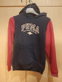 Felpa blu donna Puma con cappuccio. Vintage.