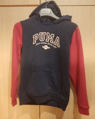 Felpa blu donna Puma con cappuccio. Vintage.
