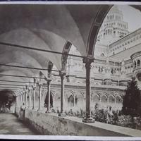Fotografia antica dell'Ottocento Certosa di Pavia