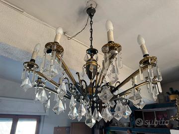 Lampadario a gocce vintage