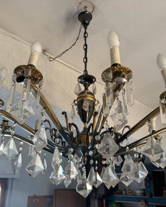 Lampadario a gocce vintage