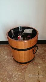 Vaso in legno massiccio per salotto cm 41x40 nuovo