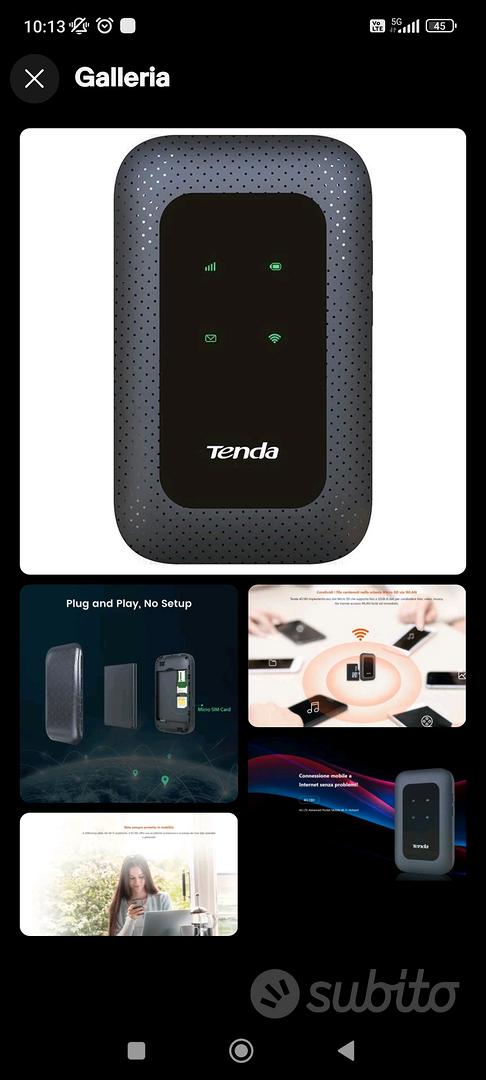 Router WIFI portatile 4G LTE Mobile hotspot Tenda 4G180