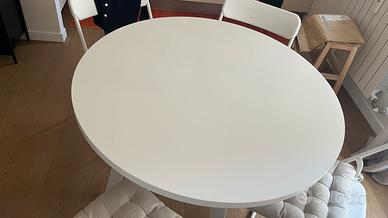 Tavolo bianco rotondo diametro 100cm