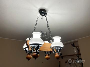 Lampadario da baita casa montagna