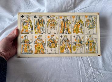 Stampa vintage illustrazione carte da gioco