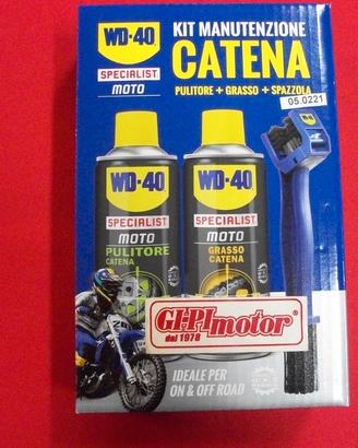 Kit manutenzione catena moto wd 40