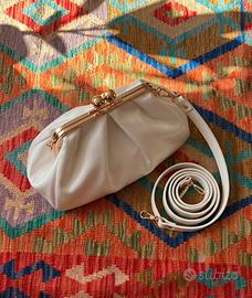 Borsa Pasticcino Bag color Bianca in VeraPelle