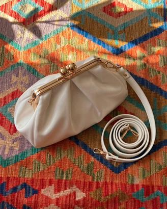 Borsa Pasticcino Bag color Bianca in VeraPelle