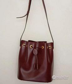 Borsa Cartier vintage pelle grene bordeaux