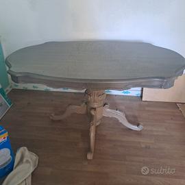 tavolo ovale decapato