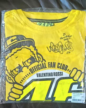 valentino rossi t- shirt  autografata