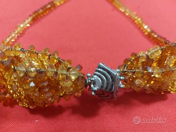 Collana Papillon in cristalli e argento