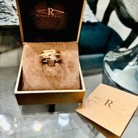 Anello Fascia Filo della Vita Rubinia con diamanti