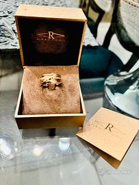 Anello Fascia Filo della Vita Rubinia con diamanti