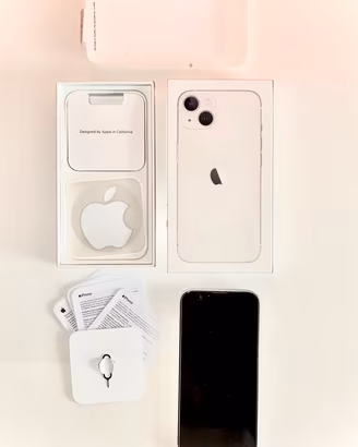 Iphone 13 + cavo + accessori originali + 15 cover