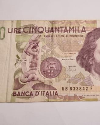 banconata da 50000 cinquantamilalire