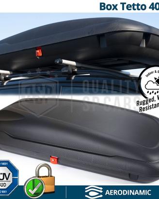 Box Tetto 400Lt per PEUGEOT Portabagagli OMOLOGATO
