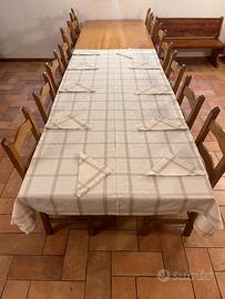 Tovaglia Jacquard Bianco Avorio 280x180 cm  NUOVA