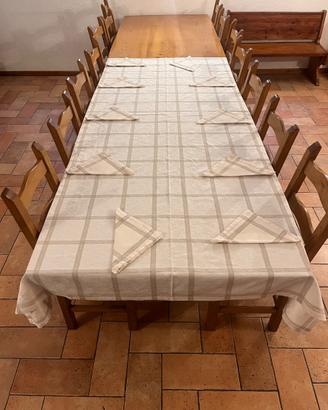 Tovaglia Jacquard Bianco Avorio 280x180 cm  NUOVA