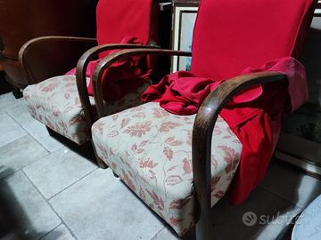 Coppia di poltrone decò design vintage modernariat