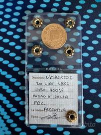 20 Lire Umberto I 1882
