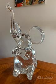Scultura Elefante in Cristallo Daum France