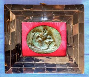 Antico medaglione DIO PAN e CAPRA su quadro