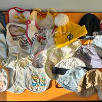 Set cappelli e bavaglini bambino