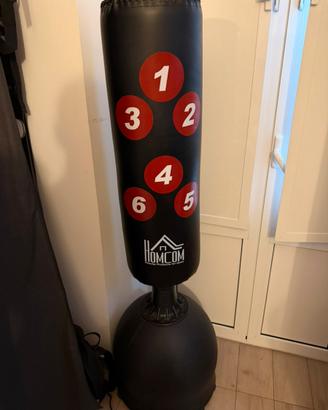 Sacco da boxe HomeCom+Guanti Leone Originali