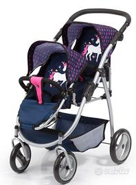 Passeggino Gemellare per Bambole