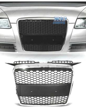 GRIGLIA AUDI A3 8P 8PA 05-08 LOOK RS CROMO NERO