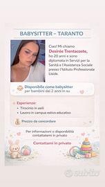 Babysitter/assistenza anziane