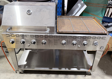 Barbecue a gas inox 8 fuochi  usat– grande formato