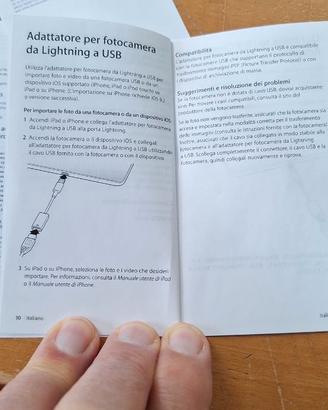 Adattore per fotocamera da lightning a usb