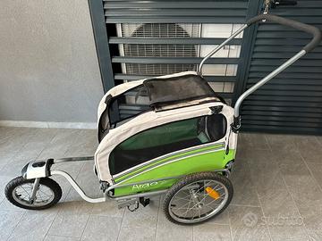 Rimorchio bici e passeggino per cani