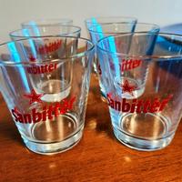 n.6 bicchieri marcati san bitter. nuovi