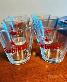 n.6 bicchieri marcati san bitter. nuovi