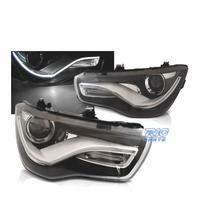 FARI PER AUDI A1 10-14 CON LUCI DIURNE A LED NERI