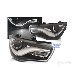 FARI PER AUDI A1 10-14 CON LUCI DIURNE A LED NERI
