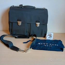 Borsa Hugo Boss originale nera in nylon tracolla
