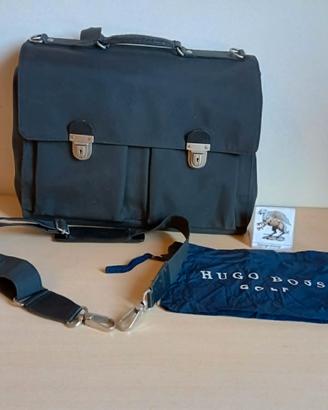 Borsa Hugo Boss originale nera in nylon tracolla
