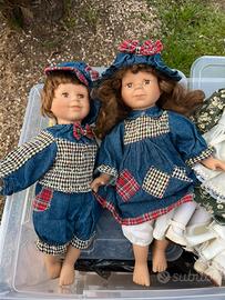 Coppia bambole in porcellana vintage