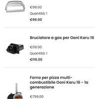 Forno pizza ooni karu 16+bruciatore gas+sportello