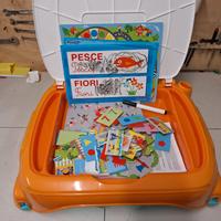Tavolino contenitore giochi richiudibile