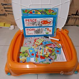 Tavolino contenitore giochi richiudibile