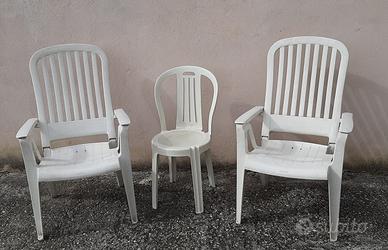 Tre Sedie da Esterno ( 2 reclinabile)