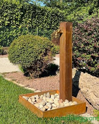 FONTANA PER GIARDINO IN CORTEN 10X10 H90