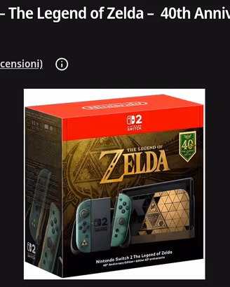 nintendo switch 2 edizione speciale  zelda