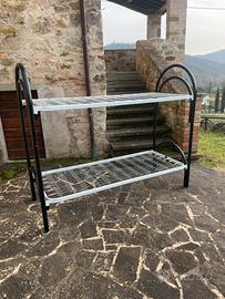 Letto a castello in ferro con reti